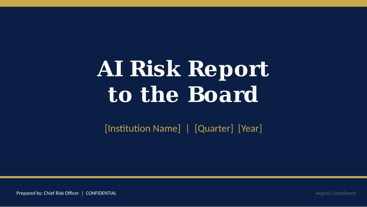Board-Ready AI Risk Reporting Deck preview 1
