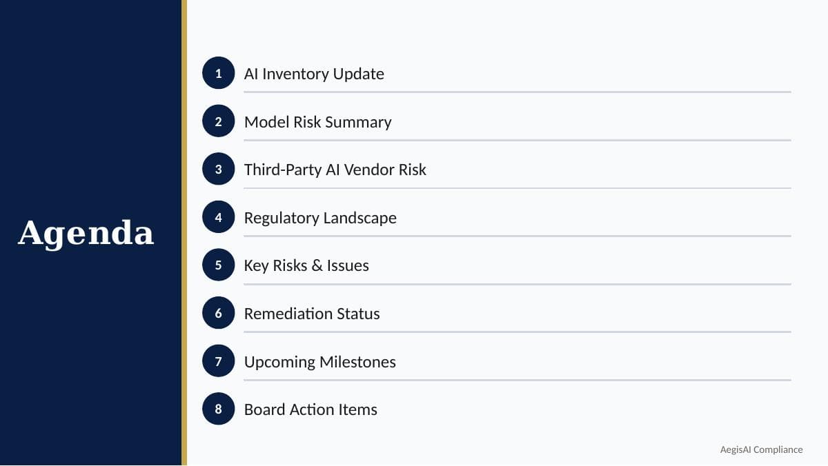 Board-Ready AI Risk Reporting Deck preview 3